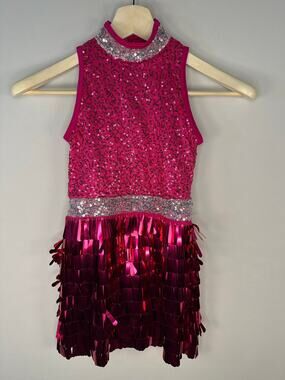 Weissman Showtime Food Vibrations Sequin Costume Dance Dress Size IC Child 7/8